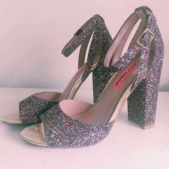 betsey johnson sparkle shoes